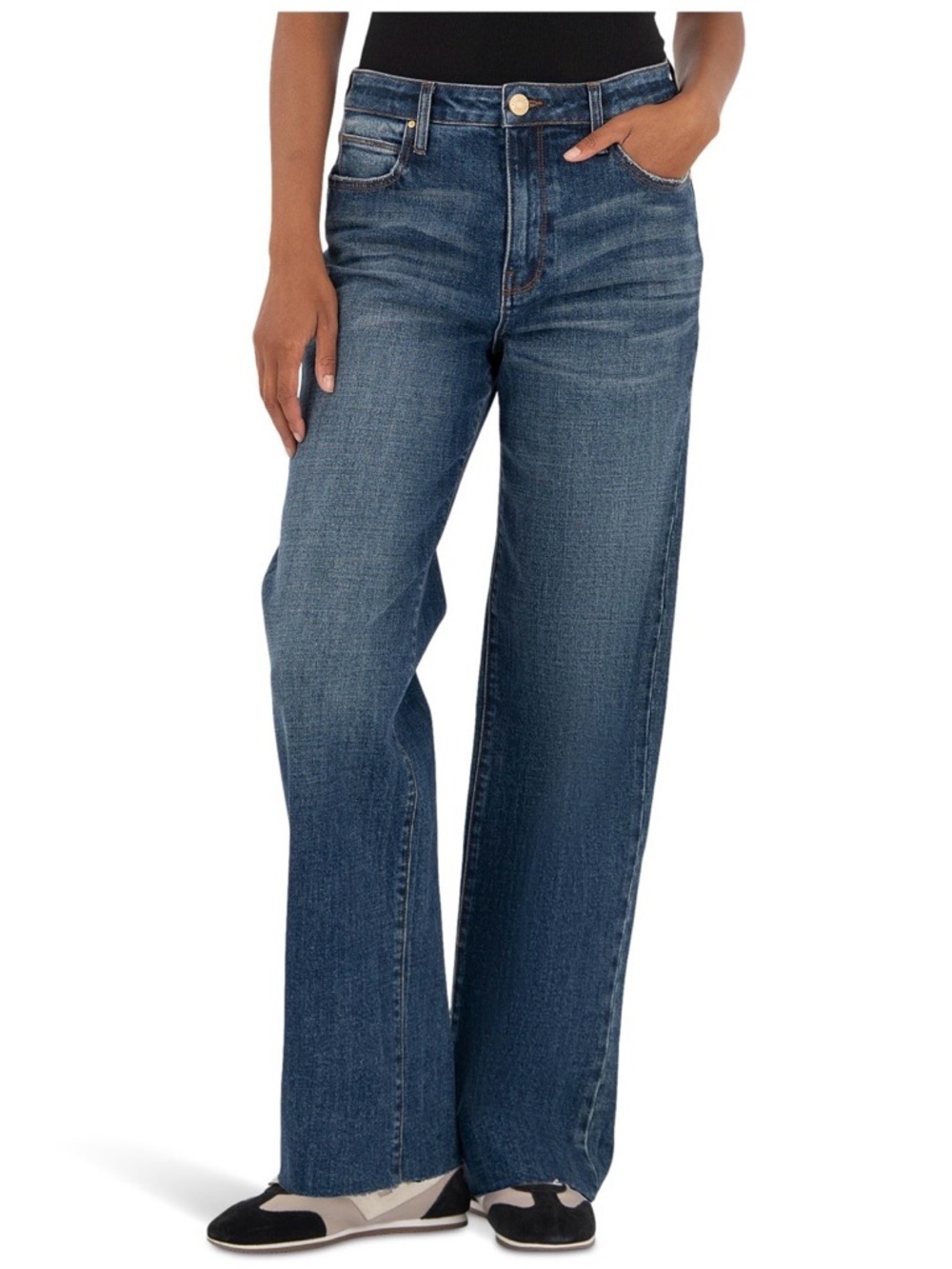 Kut from the Kloth Dark Blue Wide-Leg Jeans
